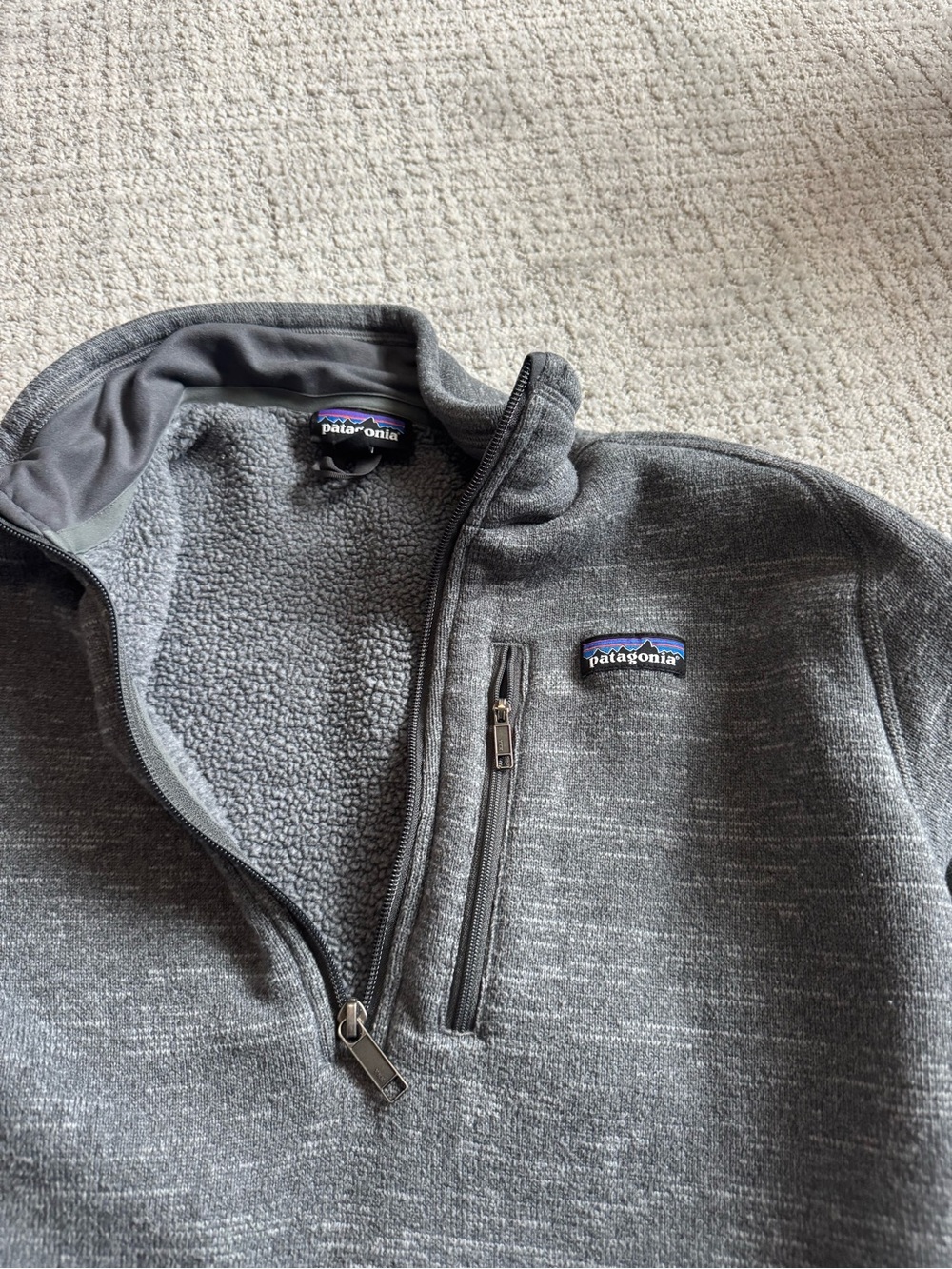 Patagonia Dark Gray Sherpa Fleece Jacket